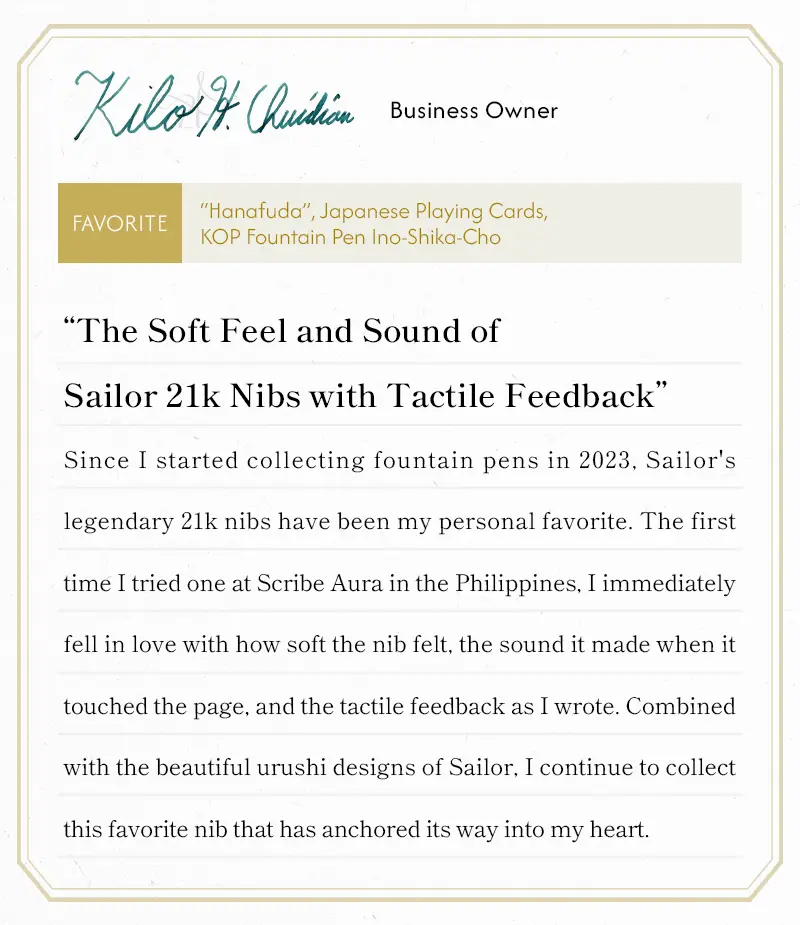 The Soft Feel and Sound of Sailor 21k Nibs with Tactile Feedback