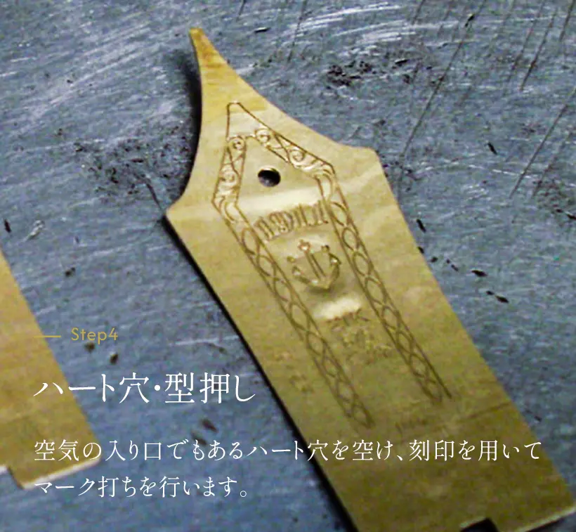 ハート穴・型押し